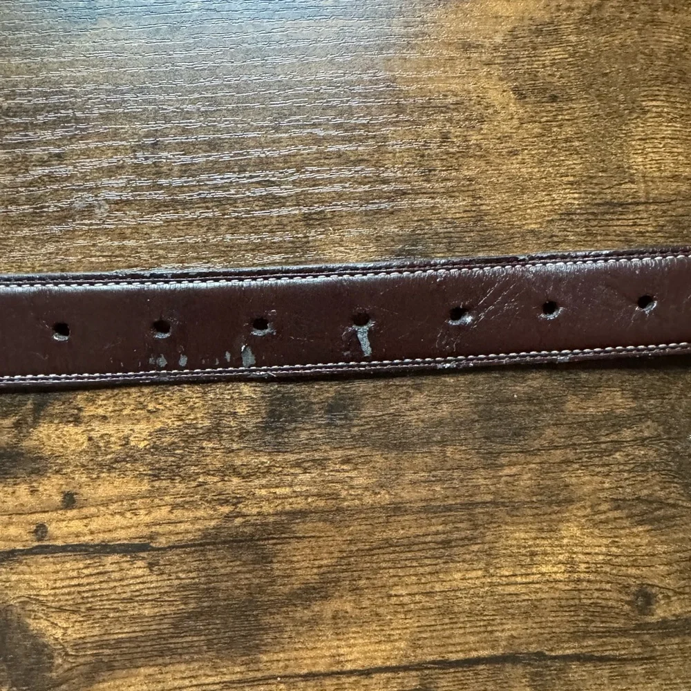 Tommy Hilfiger Genuine Leather Black Brown Reversible Belt Size 30-32